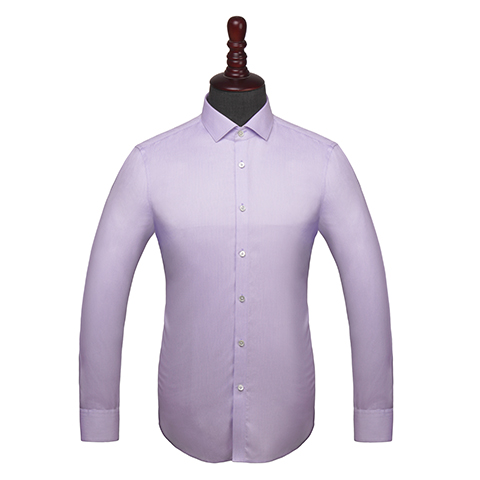 紫色细条纹长袖衬衫定制