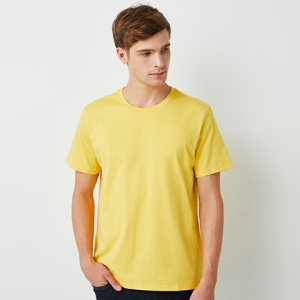 精致亮黄优质棉品T恤 