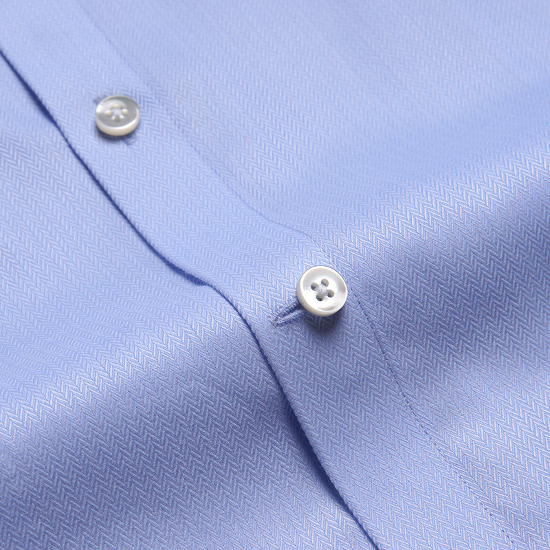 经典蓝色人字纹系列长袖衬衫(图8)